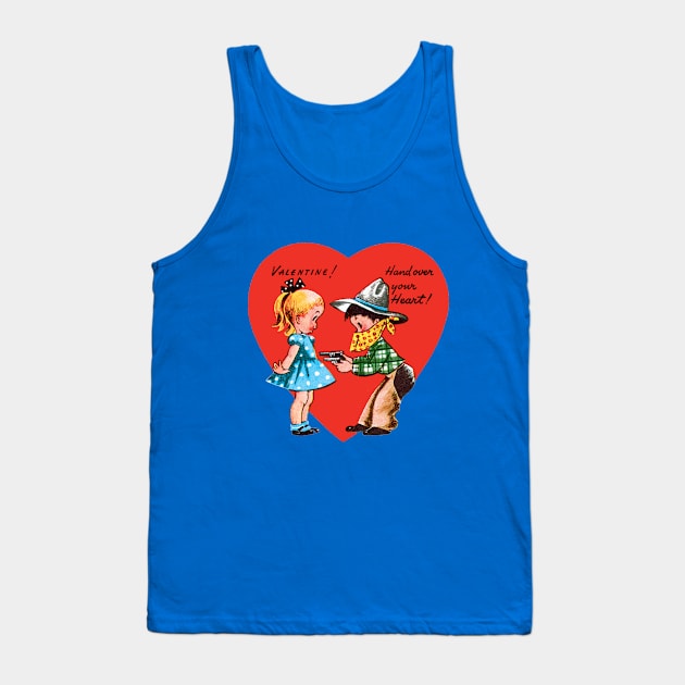 Retro Valentine's Day Heart Tank Top by MasterpieceCafe